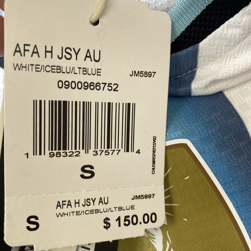 ADIDAS Argentina 26 Home Authentic Jersey MENS SIZE S White/Ice Blue JM5897 - Picture 13 of 14